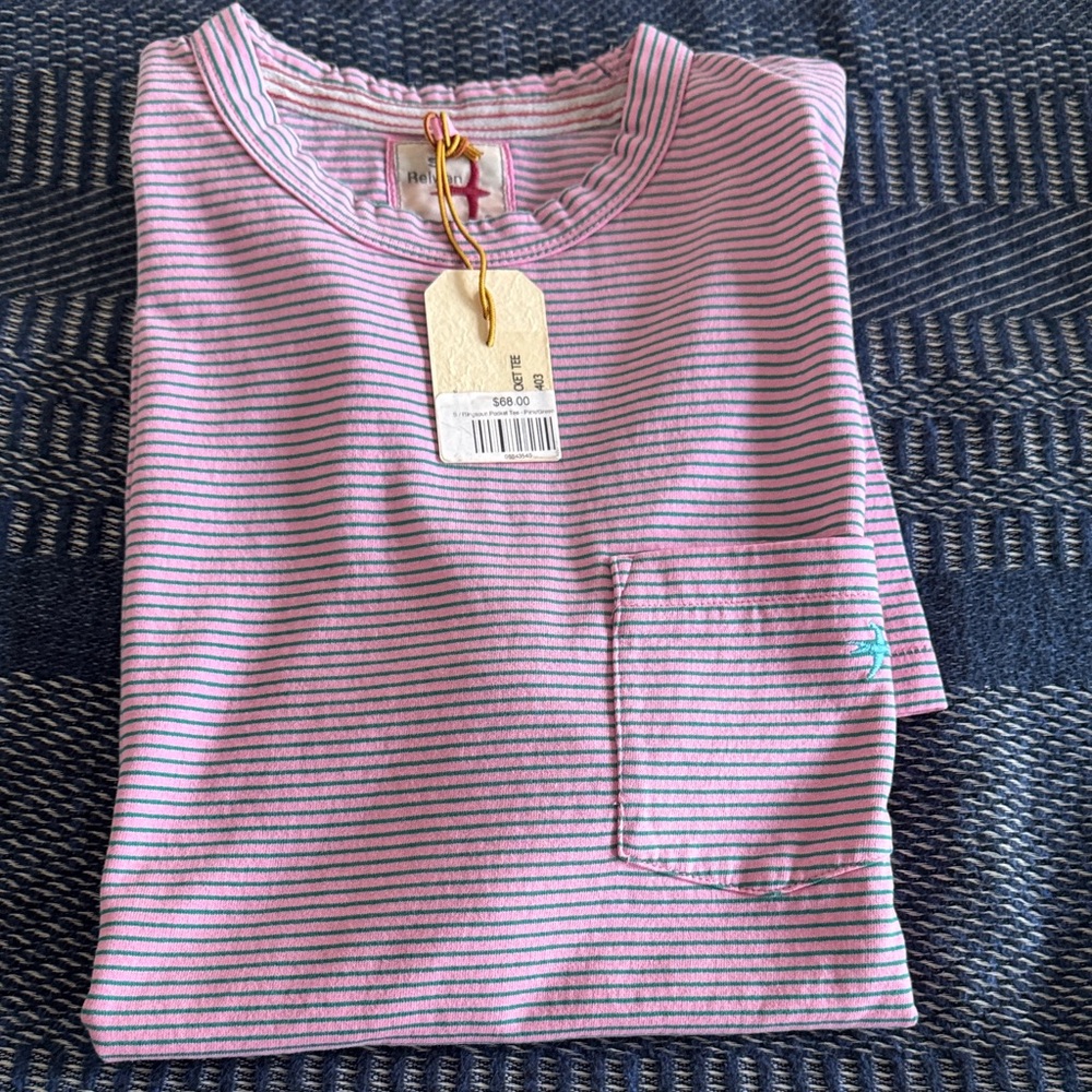 Relwyn Pink Striped Men's Short Sleeve Tee